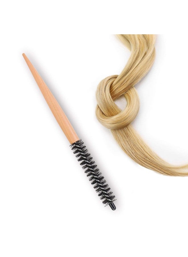Small Round Hair Brush, Mini Curler Comb Hair Styling Brush Nylon Brush Hair Salon Hairdressing Brush For Thin Hair Short Hair Bangs Beard Lifting And Curling Hair(25.5 X 1.6 cm)  - Image 3