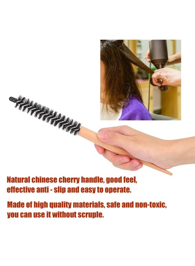 Small Round Hair Brush, Mini Curler Comb Hair Styling Brush Nylon Brush Hair Salon Hairdressing Brush For Thin Hair Short Hair Bangs Beard Lifting And Curling Hair(25.5 X 1.6 cm)  - Image 2