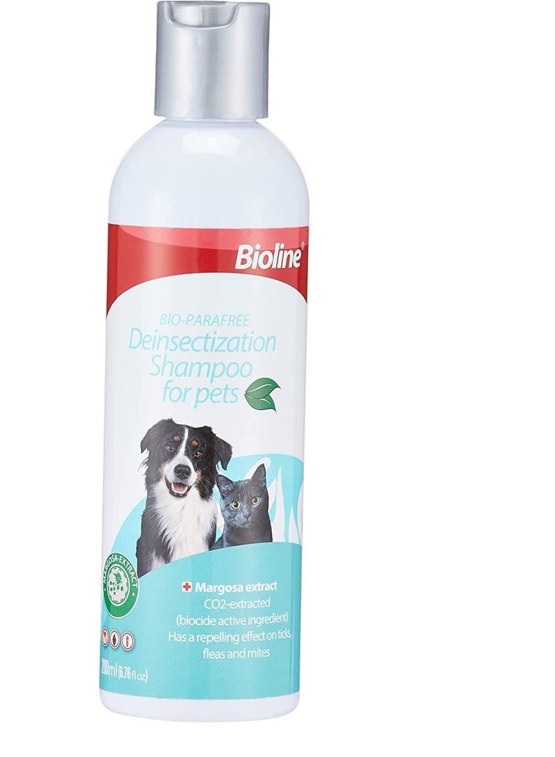 Bioline شامبو بيولين للحيوانات الأليفة لعلاج الحكة والطفح الجلدي وتساقط الشعر 200 مل - Image 1