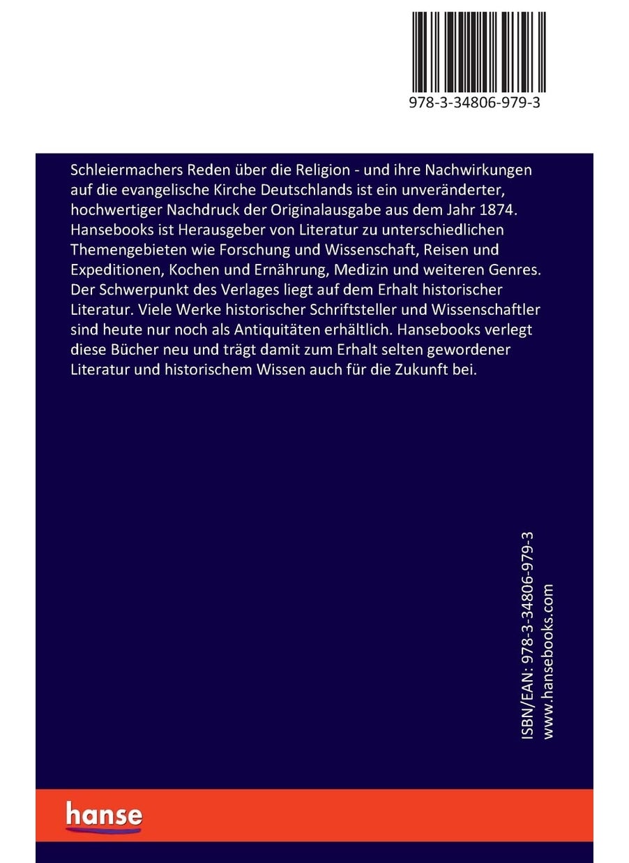 Schleiermachers Reden über die Religion: und ihre Nachwirkungen auf die evangelische Kirche Deutschlands  - Image 2
