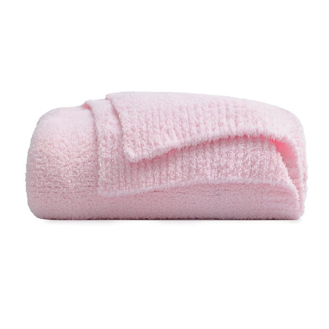 SUPER SOFT FLUFFY THROW BLANKET LIGHTWEIGHT COZY WARM THROW BLANKETS FOR COUCH BED SOFA ALL SEASON PINK 50X60