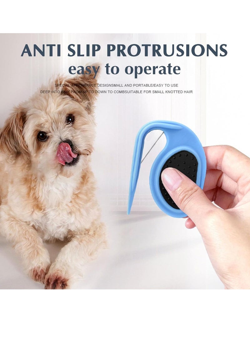 BIGTHREE Pet Knotting Comb with Steel Blade, 3 Pcs Knotting Comb for Dogs Cats, Pet Grooming Brush Dematting Comb Hair Removal Tangles for Dogs Cats, Furminator for Cats Dogs - Image 2