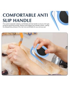 BIGTHREE Pet Knotting Comb with Steel Blade, 3 Pcs Knotting Comb for Dogs Cats, Pet Grooming Brush Dematting Comb Hair Removal Tangles for Dogs Cats, Furminator for Cats Dogs  - Image 3