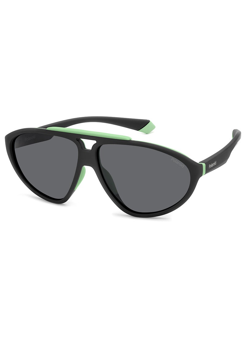 Polaroid Unisex Polarized Rectangular Sunglasses - Pld 2151/S Black Millimeter - Lens Size: 62 Mm  - Image 1