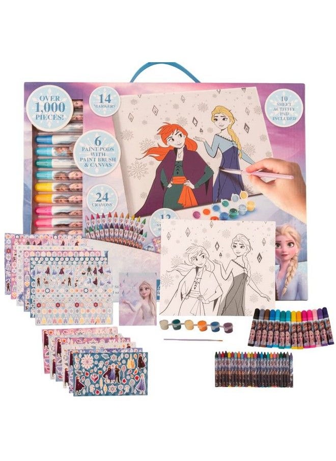 Innovative Designs - Disney Frozen Creative Coloring Canvas Painting And Activity Set For Kids 1000+ Pcs - Image 1