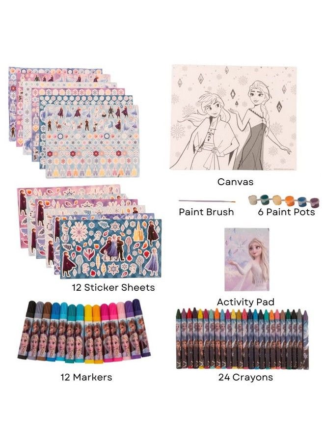 Innovative Designs - Disney Frozen Creative Coloring Canvas Painting And Activity Set For Kids 1000+ Pcs - Image 1