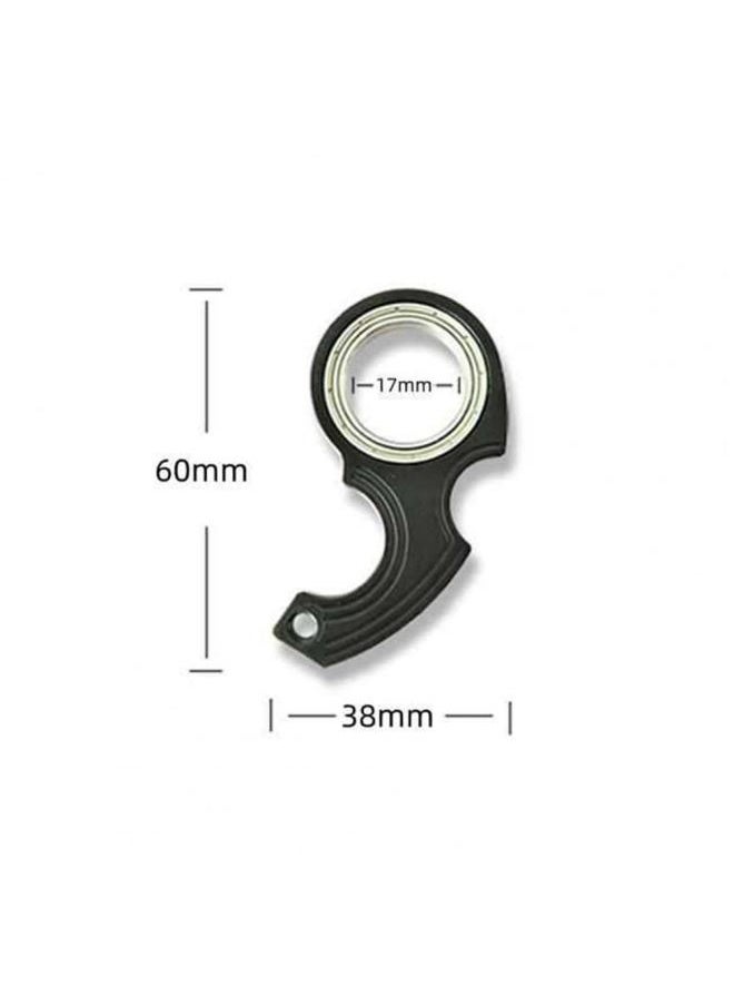 Generic - Fingertip Rotating Keyring Metal Gadget Anti Stress Toy Keychain Spinner Fidget Toy Stress Relief Sensory Toys for Teens Adults-Color:Blue - Image 1