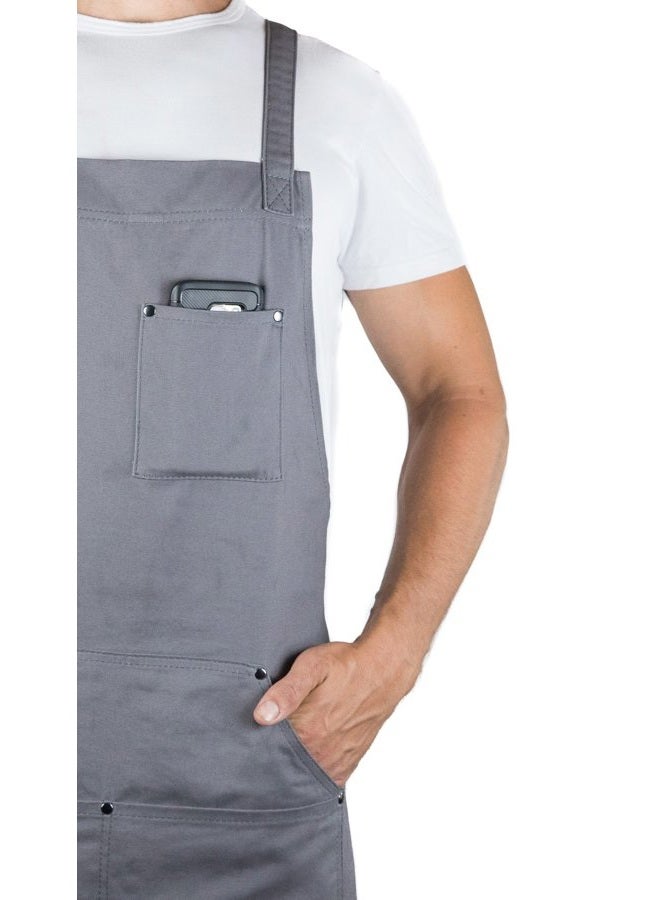 Hudson Durable Goods Professional Grade Chef Apron for Kitchen, BBQ, and Grill (Grey) with Towel Loop + Tool Pockets + Quick Release Buckle, Adjustable M to XXL - Image 5