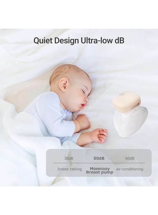 YOUHA Wearable Breast Pump Hands Electric Single Portable Wearable Breast Cup 8oz/240ml 3 Modes 9 Suction Levels Rechargeable Comfort Breastfeeding Milk Collector Pink - Image 3