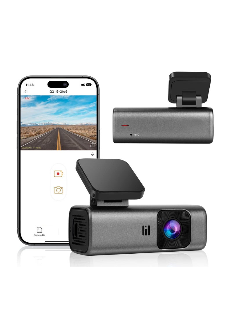 SYOSI MAKINGTEC Dash Cam 2K WiFi 1440P Car Camera, Dash Camera for Cars, Front Dashcam for Cars with Super Night Vision, WDR, Loop Recording, G-Sensor, 24 Hours Parking Monitor, APP, Support 128GB Max - Image 1