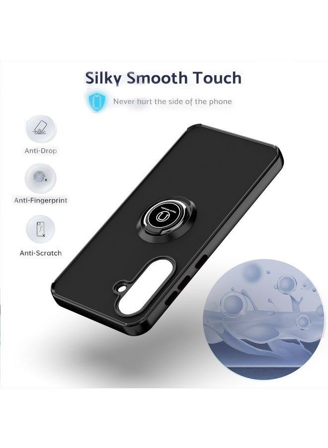 for Samsung Galaxy A56 5G Case, TPU + Hard PC Magnetic Ring Car Mount Stand Bumper Cover Full Portection Shockproof Phone Case for Samsung Galaxy A56 5G, Black - Image 5