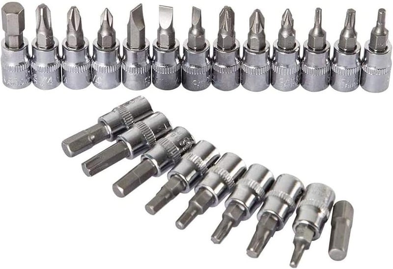 LUOWAN 46 Piece 1/4 Inch Drive Socket Set with Ratchet Wrench, Sockets, and Screwdriver Bits - Image 5