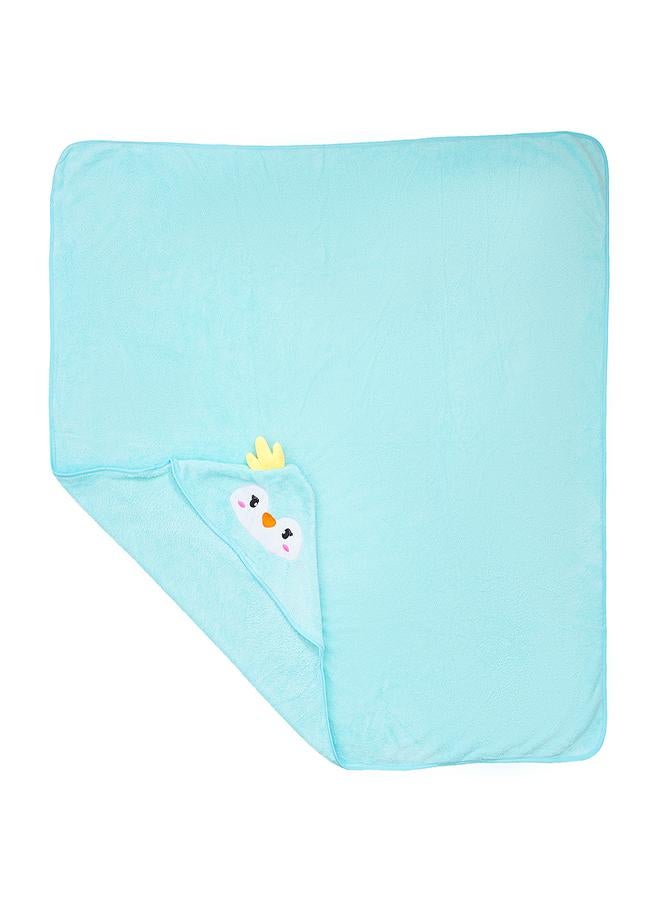 babyqlo Blue Penguin Hooded Baby Towel for Newborn - Image 2
