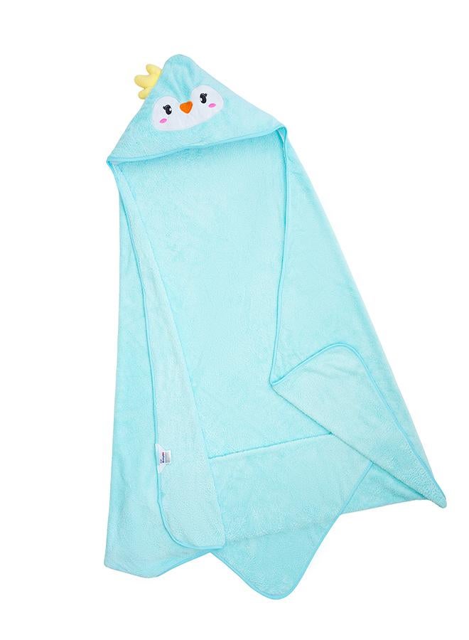 babyqlo Blue Penguin Hooded Baby Towel for Newborn - Image 4
