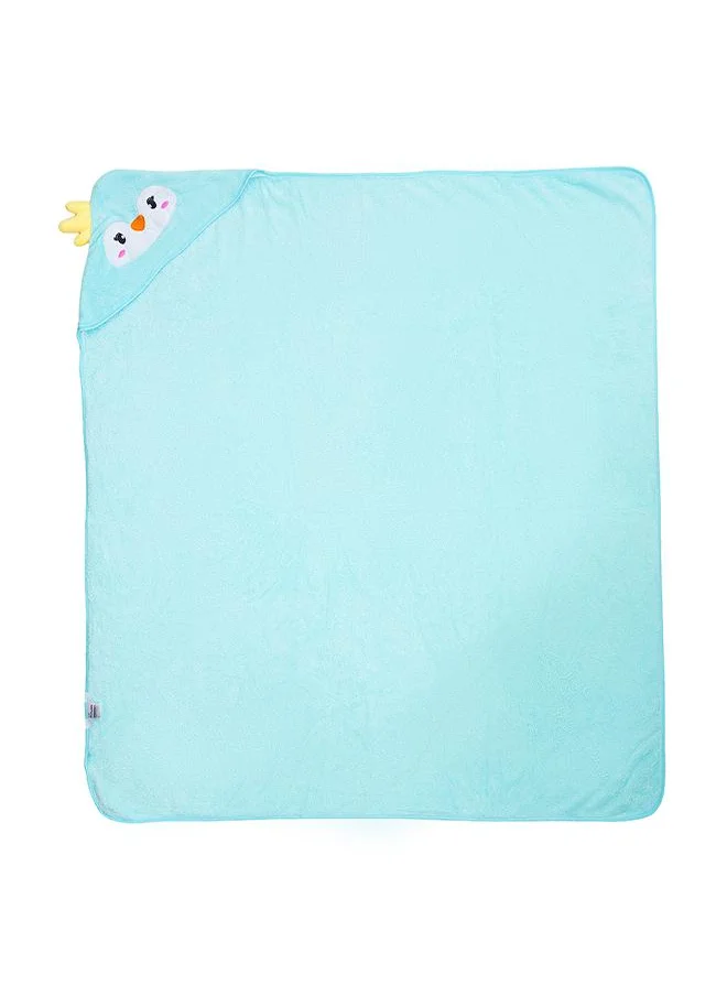 بيبي كلو Blue Penguin Hooded Baby Towel for Newborn