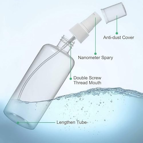 Hian 50ml Transparent Travel Bottles Set Leak Proof Refillable Toiletry Containers BPA Free Mini Kit for Shampoo Lotion Cosmetic Storage Portable Travel Accessories, Pack of 4 - Image 2