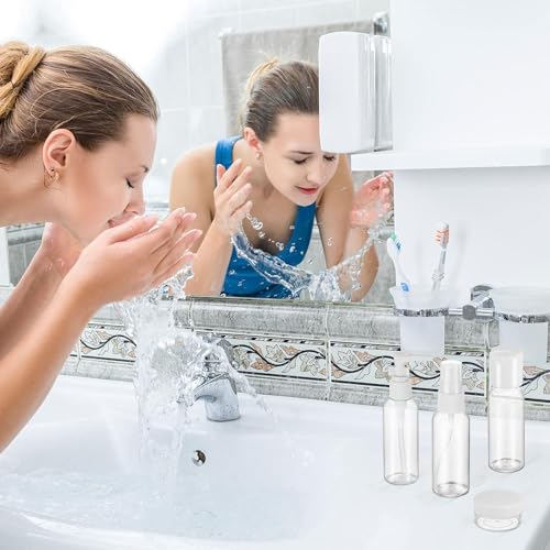 Hian 50ml Transparent Travel Bottles Set Leak Proof Refillable Toiletry Containers BPA Free Mini Kit for Shampoo Lotion Cosmetic Storage Portable Travel Accessories, Pack of 4 - Image 5