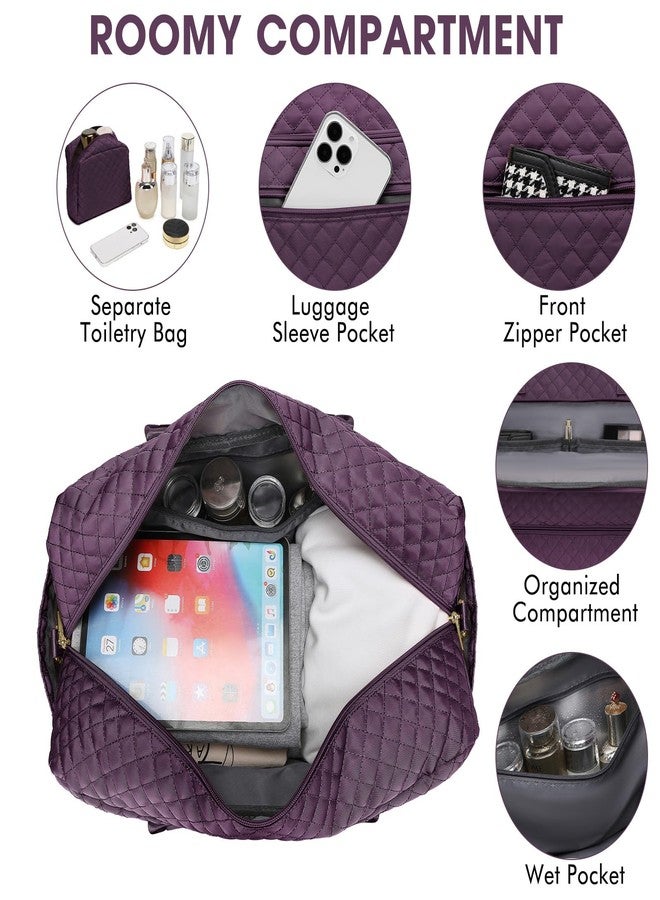 LUOCIP Travel Duffle Bag Weekender for Women - Carry-On Overnight Bag Personal Item Bag with Shoe Compartment & Wet Pocket Large Weekend Tote Bags with Toiletry Bag Hospital Bags for Labor and Delivery - Image 4