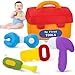 KMUYSL Baby Toys 0612 Months My First Tools Plush Toys 4 Pcs Sensory Playset Soft Toys with Squeaker Crinkle for 06912 Months Newborn Infant Birthday Christmas Gifts for Boys Girls - Image 3