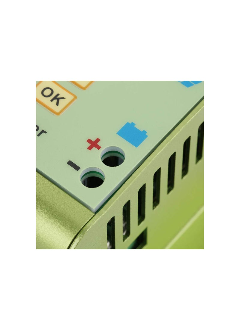 MPPT Solar Charge Controller, MPT-7210A DC12-60V 0-10A Aluminum Alloy LCD Display MPPT Solar Charge Controller Regulator for 24V/36V/48V/60V/72V Lithium Battery