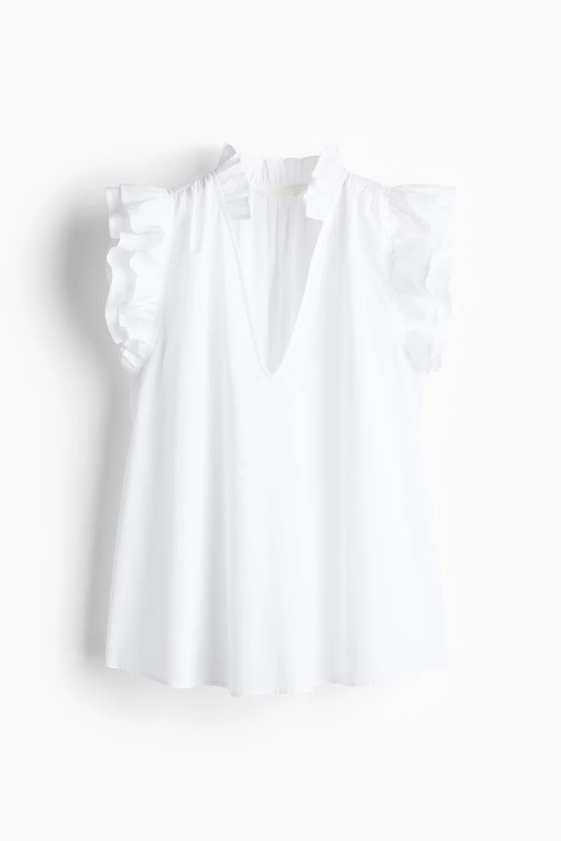H&M Frill-trimmed blouse