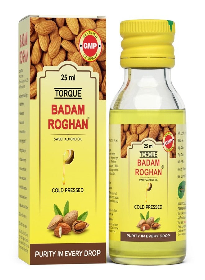 Torque Badam Roghan Oil | 100% Pure, Cold Pressed & Sweet Almond Oil | For Glowing Skin & Hair Growth | Natural Almond Oil 25ml (Pack Of 2) - Image 2