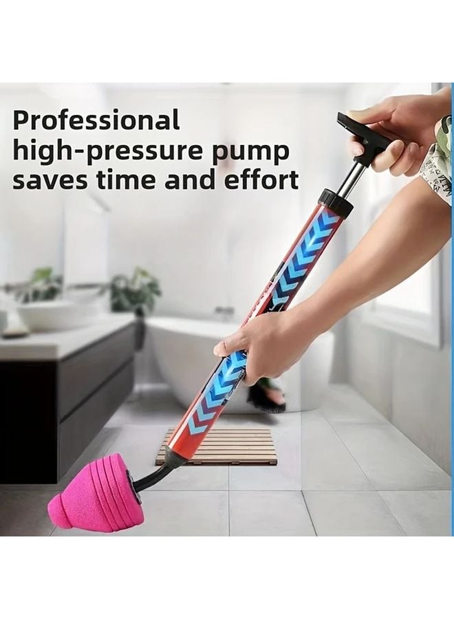 Red Toilet Plunger 4 Season Universal Unblocking Tool for Clogged Pipes and Drains - Image 2