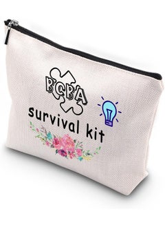 WCGXKO WCGXKO BCBA Survival Kit Zipper Pouch Makeup Bag Gift for BCBA Therapist Behavior Therapist (BCBA Survival) 
