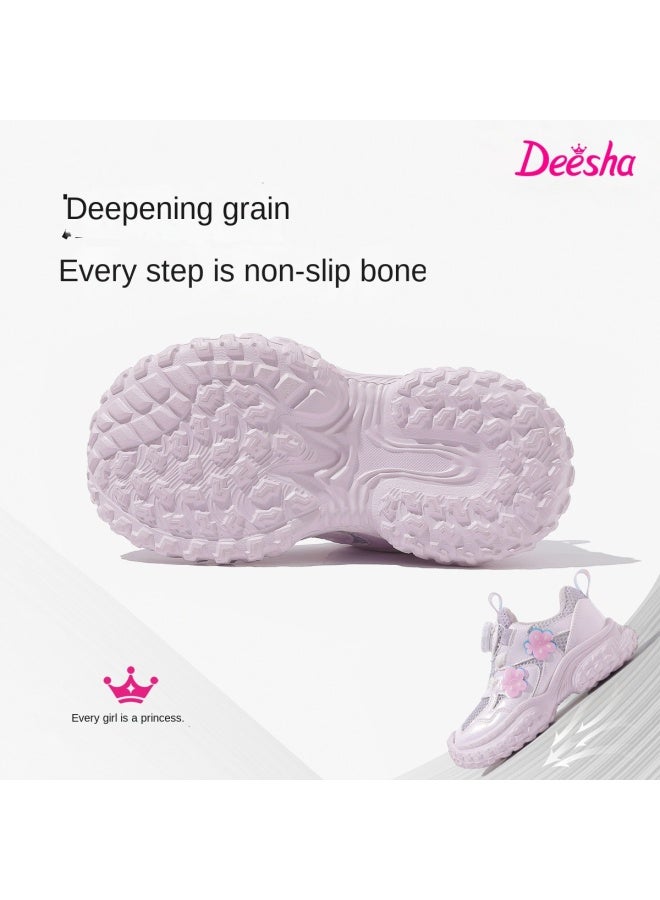 DEESHA 【عرض صيفي】أحذية أطفال شبكية مفردة قابلة للتنفس، أحذية خفيفة للجري للفتيات، أحذية رياضية مريحة ممتصة للصدمات للأطفال من المتوسطين إلى الكبار - Image 5