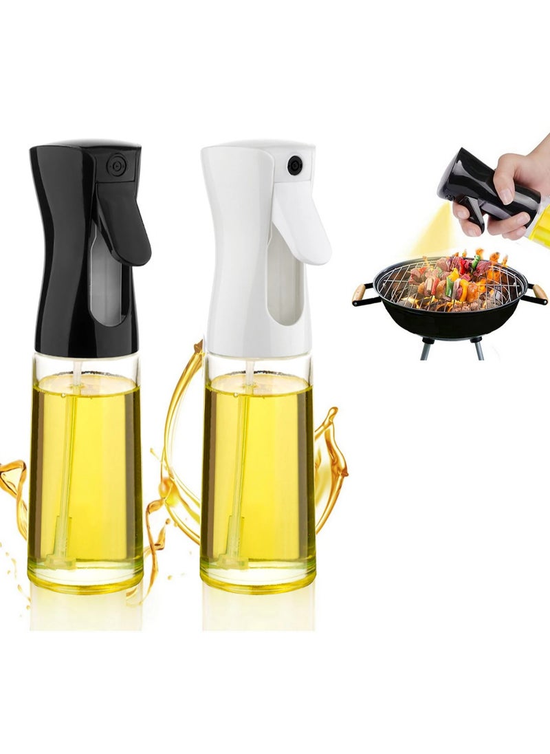 Lukadah Oil Sprayer for Cooking, 220ml Glass Olive Oil Sprayer, Oil Spray Bottle - Continuous Spray With Portion Control, Cooking Sprayer, Oil Spray Dispenser | Kitchen Gadgets for Air Fryer, Salad, Cooking, Roasting, Assorted Color (Black or White)  - Image 1