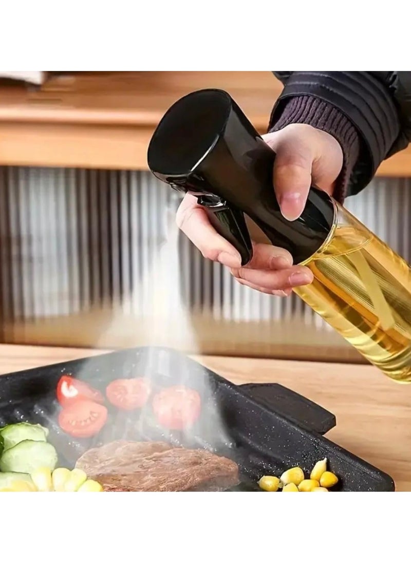 Lukadah Oil Sprayer for Cooking, 220ml Glass Olive Oil Sprayer, Oil Spray Bottle - Continuous Spray With Portion Control, Cooking Sprayer, Oil Spray Dispenser | Kitchen Gadgets for Air Fryer, Salad, Cooking, Roasting, Assorted Color (Black or White)  - Image 3