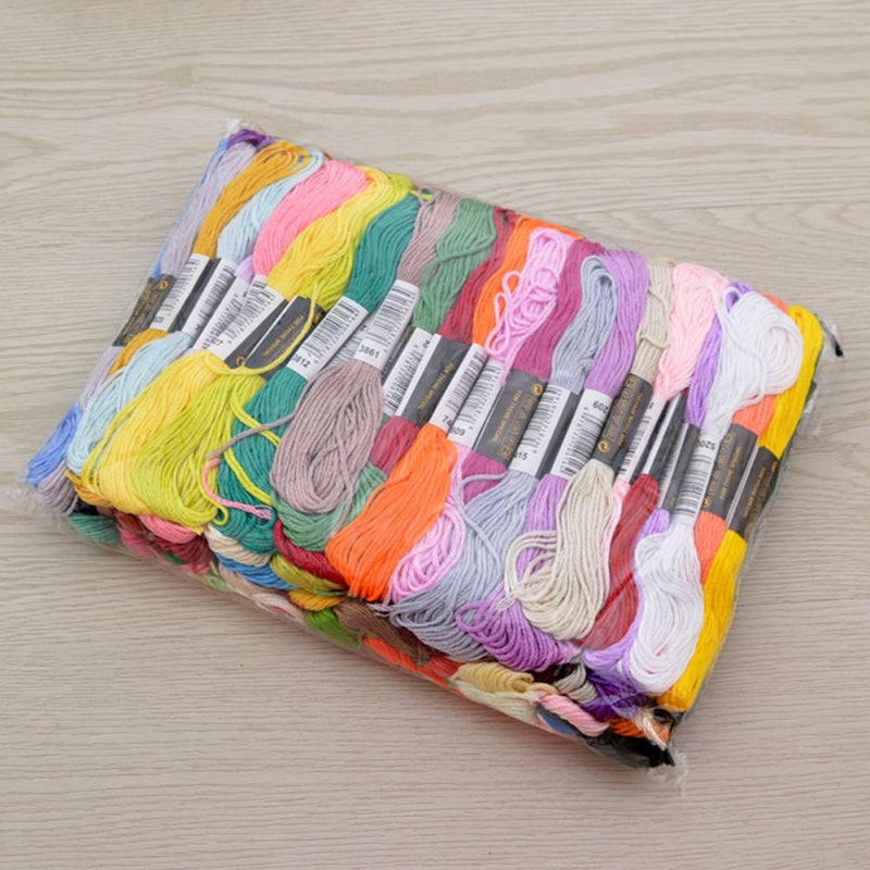 خيوط التطريز: شرائط بوليستر متعددة الألوان ذات 6 خيوط وطول 8 أمتار - خيوط خيوط التطريز المتقاطعة السلسلة والمتينة لمشاريع التصميم الذاتي وفنون اليد للأطفال وصنع التاسيل - Image 5