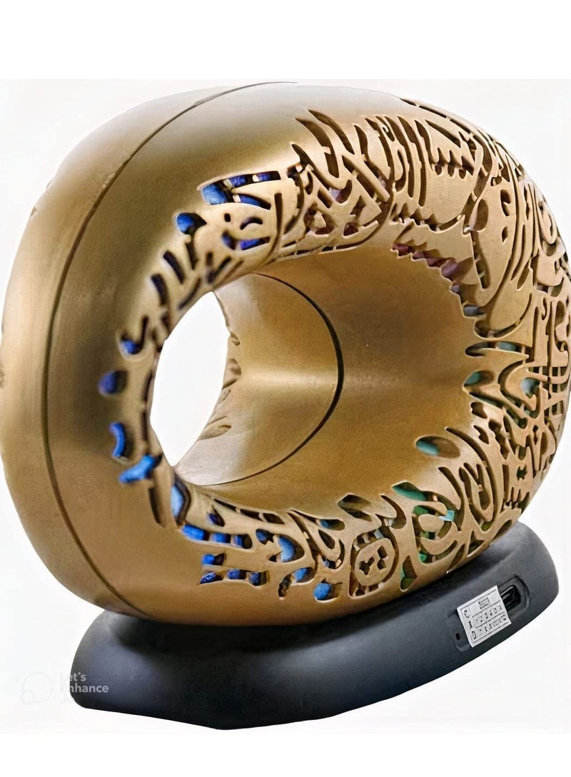 جينيكست مكبر صوت القرآن مع ضوء أذان ملون - ذهبي / أسود - Image 2