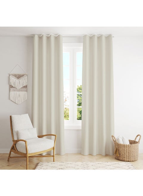 Blackout Curtains  Thermal Insulated Fabric 1 panel - Off White-140x280