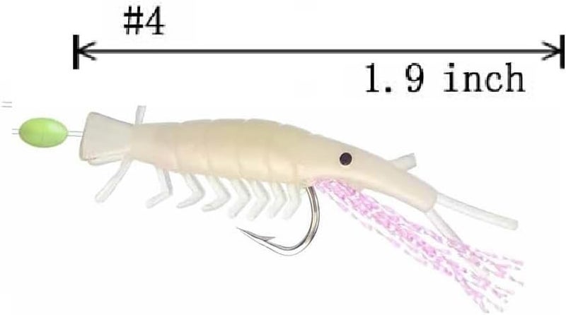 OCEAN CAT 10 Packs Shrimp 5 Hooks Glow Saltwater String Hook Fishing Lure Bait Rig Tackle - Image 3