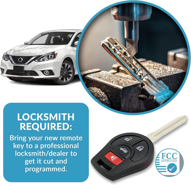 Keyless2Go Replacement Keyless Entry Remote Car Key for Nissan Sentra (2 Pack) - Image 5