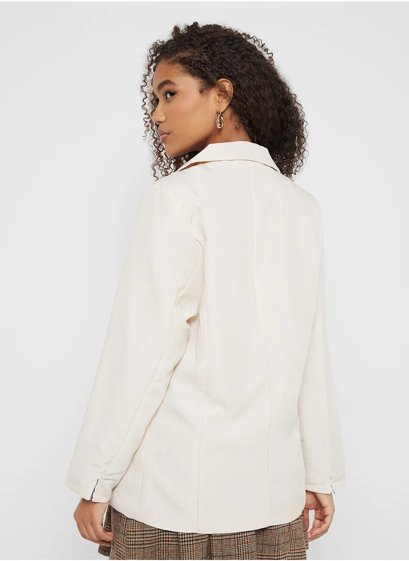 جينجر Oversize Single Breasted Blazer