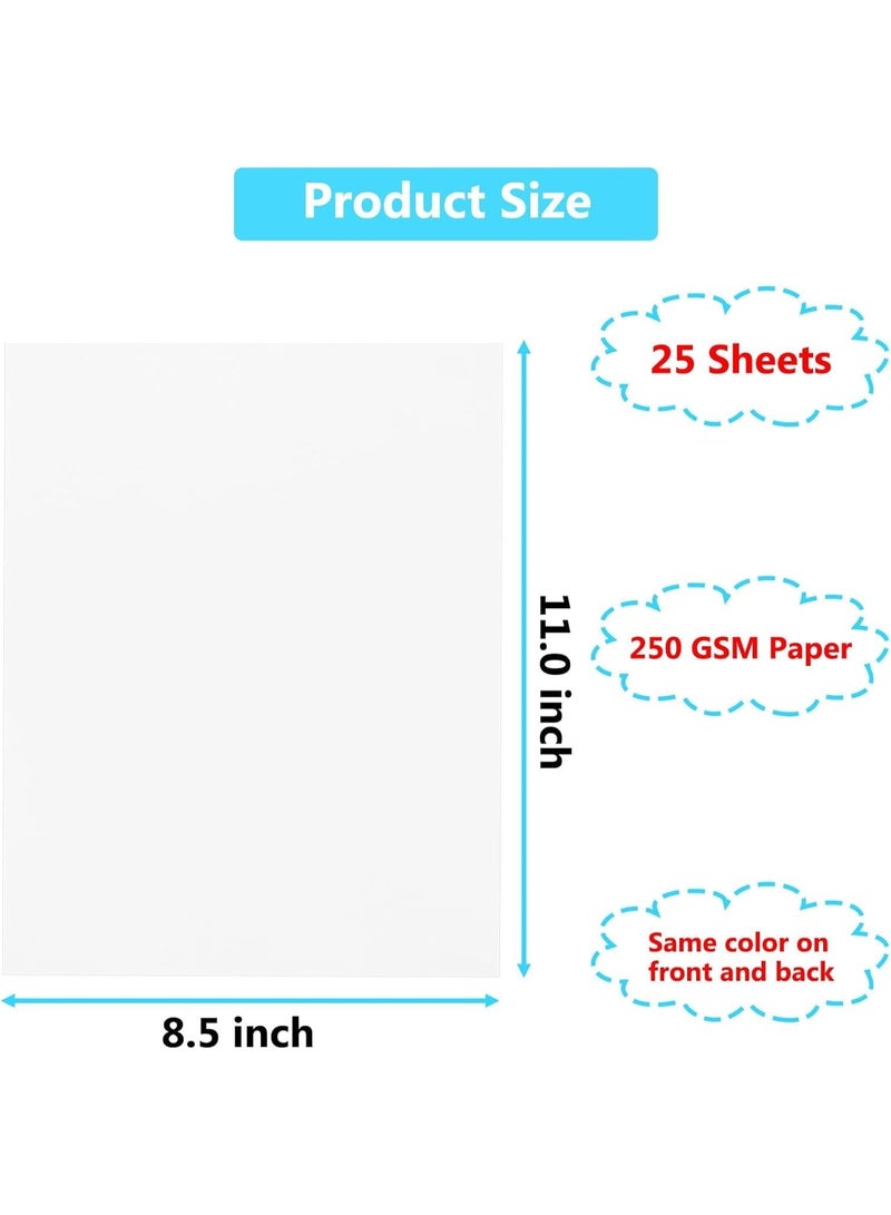 MOMENT A4 White Cardstock, 300gsm Thick Paper sheets Heavyweight card Paper for Printing Scrapbooking Card Making Invitations Menus Flyers DIY Arts Crafts, Decorations, Drawing, 21x29.7cm (25 Sheets) - Image 2