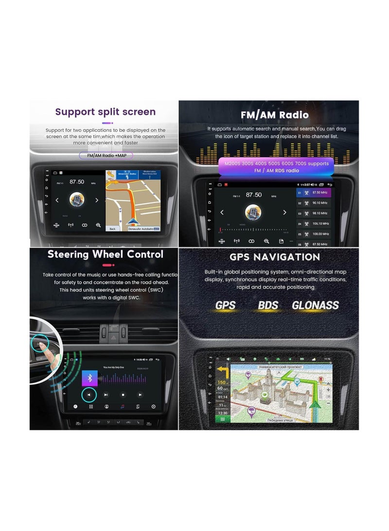 SHEZA STAR ستيريو سيارة أندرويد لكيا سيراتو K3 فورتي 2013 2014 2015 2016 2017 2018 4 جيجابايت رام 64 جيجابايت روم 9 بوصة أبل كاربلاي، ميرورلينك واي فاي BT، شاشة لمس DSP IPS مع كاميرا AHD متضمنة - Image 3