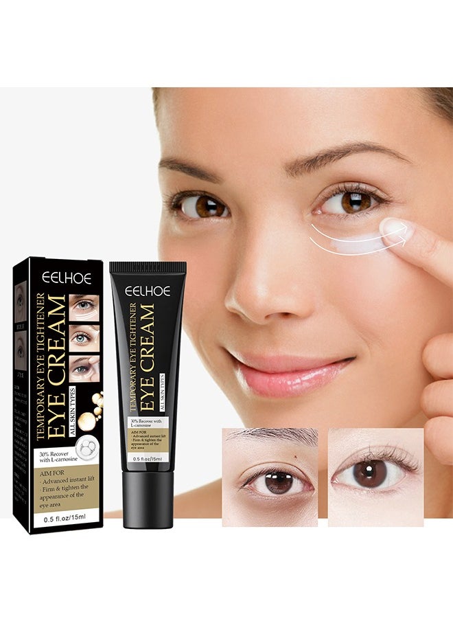 EELHOE Temporary Eye Tightener Eye Cream,Revitalizing Eye Tightening Cream 15ml,Diminishes Wrinkles and Fine Lines, Reduces Dark Circles and Puffiness, Intensive Hydration and Nourishment, Fast-Absorbing  - Image 1