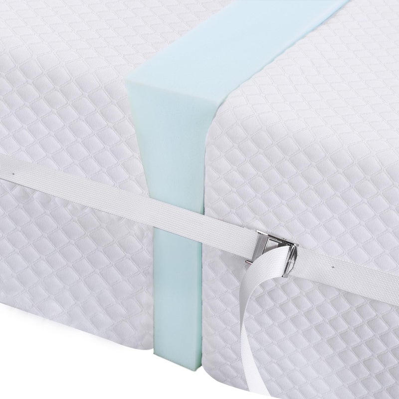 HOMBYS Twin to King Bed Converter Kit Bed Bridge with Matching Fastening Straps Foam Split King Gap Filler Adjustable Mattress Bridge Connector for Stayover Family Room 3x75