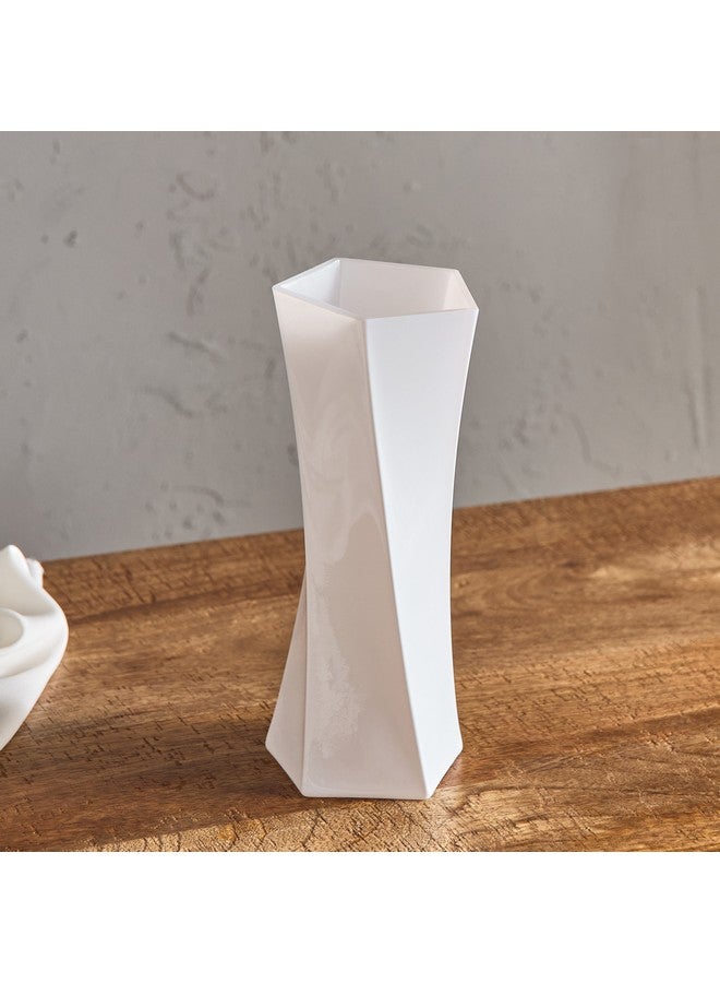 Home Box Lemont Geometric Amber Vase 9 x 9 x 23 cm - Image 2