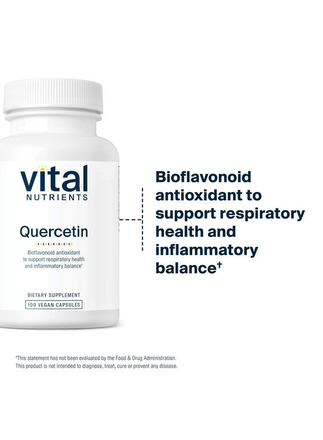 Vital Nutrients Quercetin | Vegan Quercetin Supplement with Bioflavonoids for Sinus, Respiratory, Heart, & Immune Function Support | Gluten, Dairy, Soy Free | 500mg | 100 Capsules - Image 3