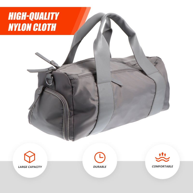 1pc Travel Luggage Bag Portable Fitness Large Capacity Storage Bag (Light Grey) - Image 3