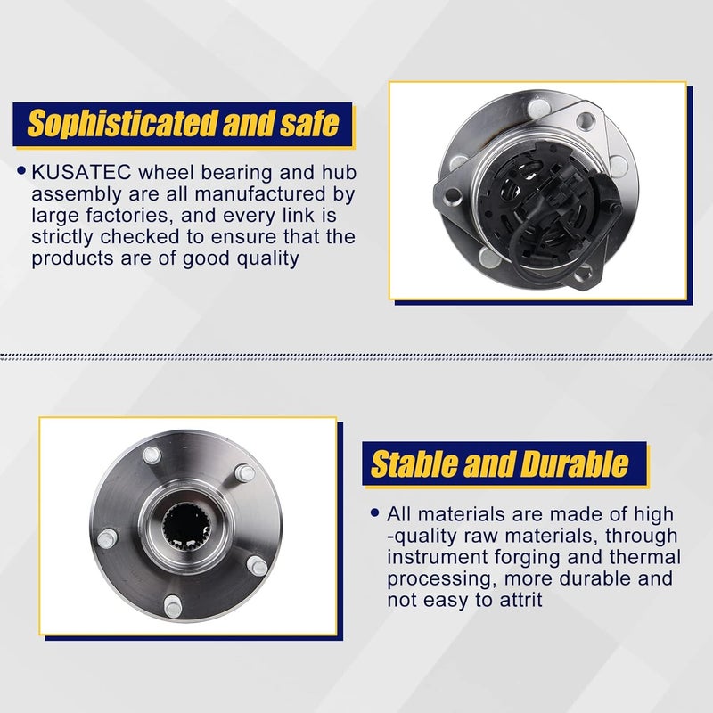 KUSATEC 513214 Front Wheel Bearing and Hub Assembly for Chevy and Pontiac Models - Image 4