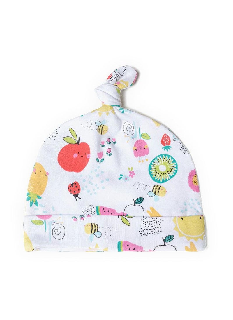 MINOTI Baby hats 2 pack colourful prints light pink - Image 2