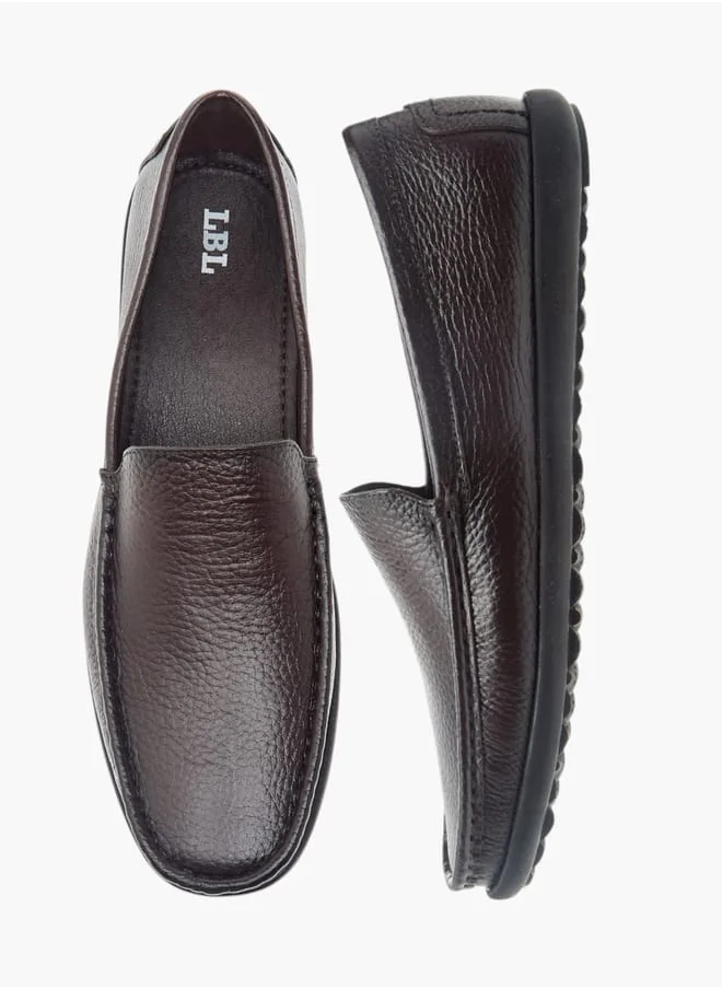 LBL by Shoexpress Men Textured Slip-On Loafers