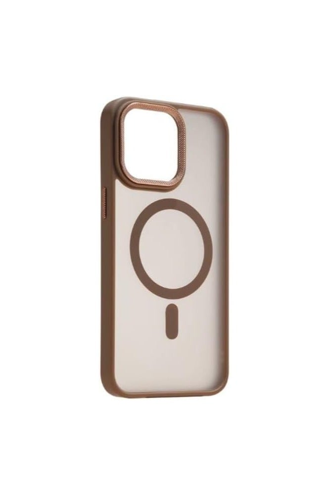 Denx Matte Magnetic case for iPhone 12 and iPhone 12 Pro , High Grade Drop Protection with Shockproof Strip, Translucent Matte Back Phone Case (Desert Titanium) - Image 2