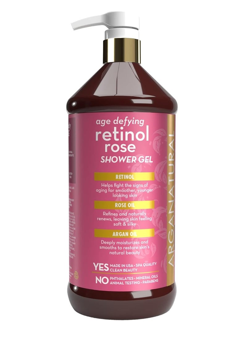 Arganatural Arganatural Retinol Shower Gel (Body Wash) with natural Argan Oil, Smooth & Refine Skin Tone, Nourishes for Natural Radiance, Pampers & Rejuvenates Skin for All Skin Types - 32oz / 960ml  - Image 2