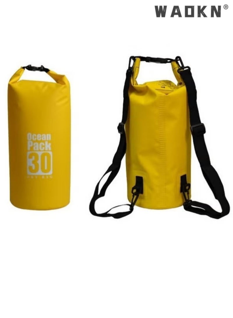 WAOKN Waterproof Dry Bag - Roll Top Dry Compression Sack Keeps Gear Dry for Kayaking, Beach, Rafting, Boating, Hiking, Camping and Fishing with Waterproof Phone Case，Floating Waterproof Pouch (Yellow) - Image 2
